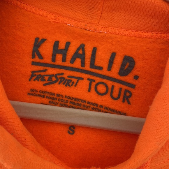Khalid Free Spirit 2019 Tour Orange Hoodie. Size Small - Picture 3 of 8